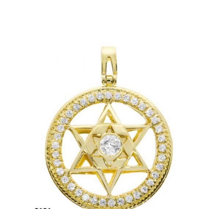 תליון מגן דוד יהלומים